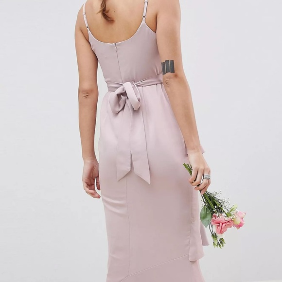 ASOS DESIGN Ruffle Cami Maxi Dress With Embellished Belt - Picture 2 of 5